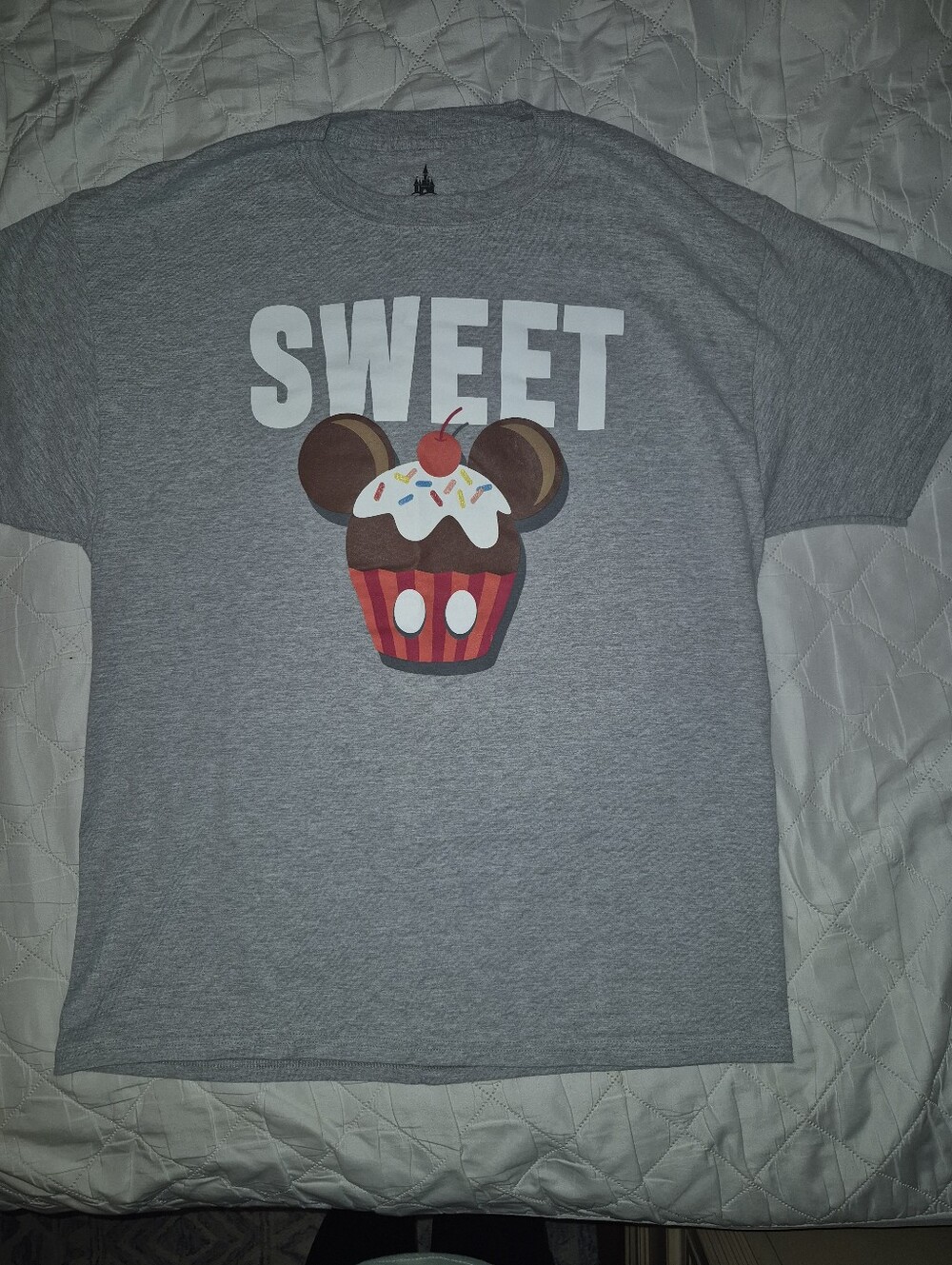 Disney Sweet Graphic Short Sleeve Tee - Light Gray